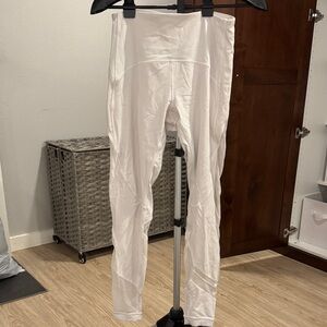 White High-Waisted Leggings